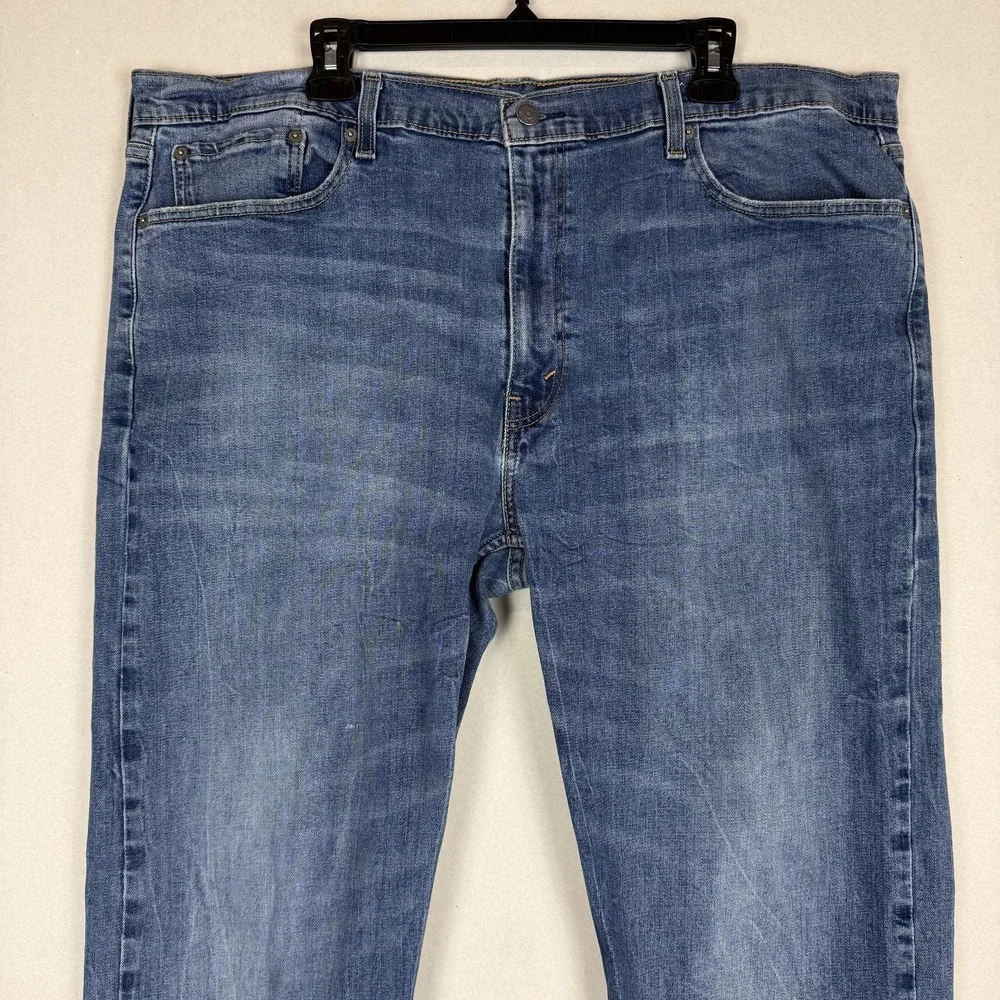 Levi's 507 Jeans Mens 42x32 Blue Medium Wash Straight Stretch WaterLess Denim